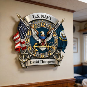 Military Acrylic Hanging Wall Clock - Personalized Gifts 03hulu241225