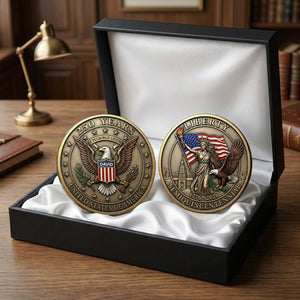 250 Years Of Liberty Commemorative Metal Coin - Personalized Anniversary Gift 02TYTN070426
