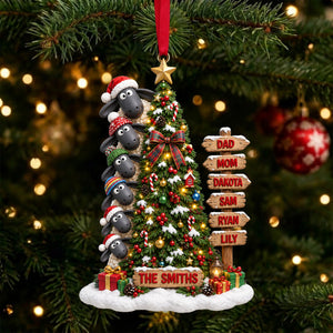 Lovely Sheep Family Ornament - Personalized Christmas Gifts For Family 01ttlu051026