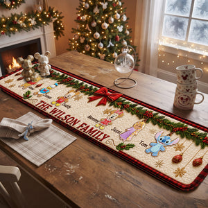 Christmas Family Quilted Table Runner - Personalized Gift For Family 04nalu190826