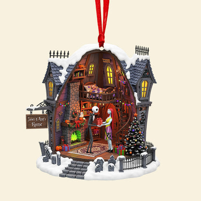Spooky Love Christmas Ornament – Personalized Gifts For Couple 04pgqn110825