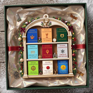 Fantasy Book Shelf Christmas Ornament - Personalized Gifts For Book Lovers 02NATA081026