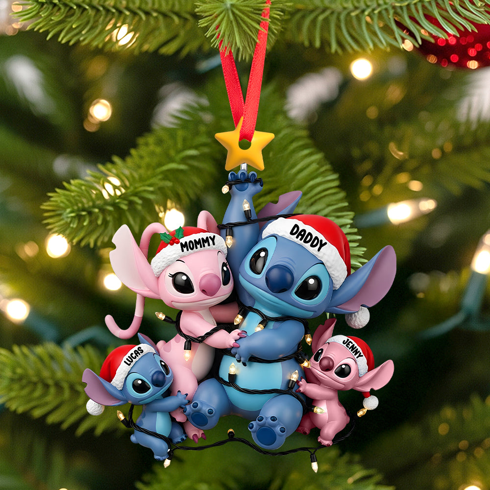 Fun Mischievous Alien Family Christmas Ornament Personalized Gifts For Family 01qhtn170925