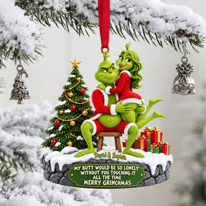 Playful Couple Acrylic Ornament - Personalized Christmas Gifts For Couples 02OHLU151026