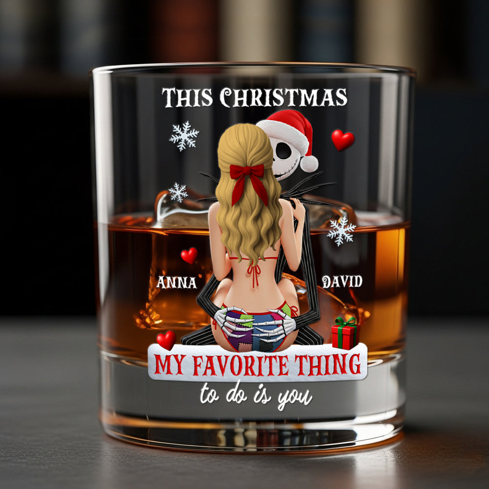 Personalized Christmas Gifts For Drinking Lover Couple Glass 04natn100925 You're My Favorite
