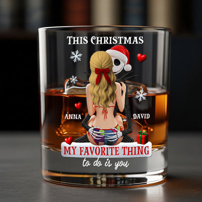Personalized Christmas Gifts For Drinking Lover Couple Glass 04natn100925 You're My Favorite