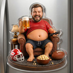 Beer And Sport Anti-collision Acrylic Fridge Magnet - Custom Photo Gifts For Sport Lovers 03natn180626