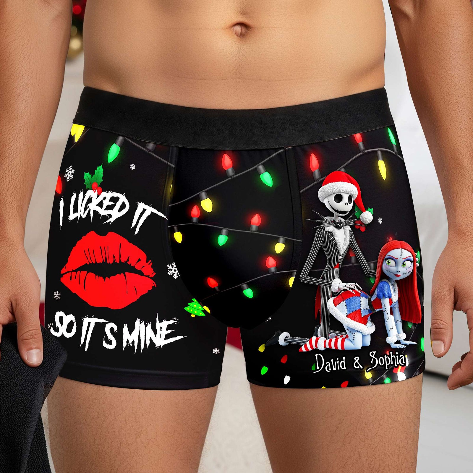 Freaky Skeleton Couple Christmas Boxers - Personalized Gifts For Him 04NALU160925