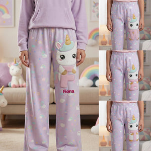 Unicorn Alphabet Pajama Pants - Personalized Gifts 05kimg051225