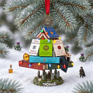 Book Stack Ornament - Personalized Gifts For Novel Fans Christmas Ornament 10HULU011026