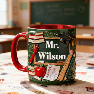 Teacher Appreciation Accent Mug - Personalized Gifts For Teachers 03hymg070126
