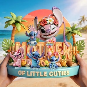 Mother Of Cuties Acrylic Plaque - Personalized Gifts For Mother 04padt260226