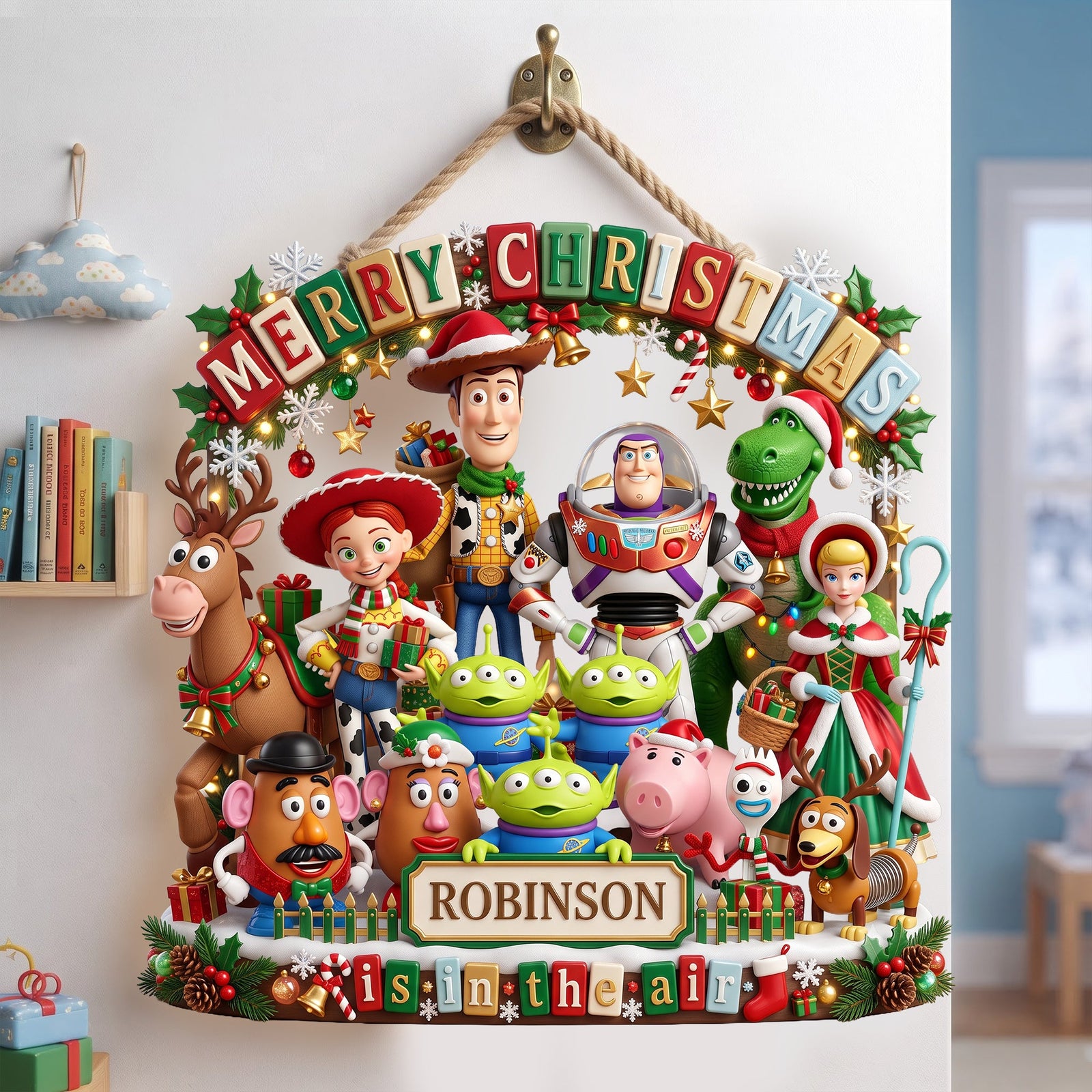 Holiday Friends Acrylic Sign – Personalized Christmas Family Keepsake 01PALU010826
