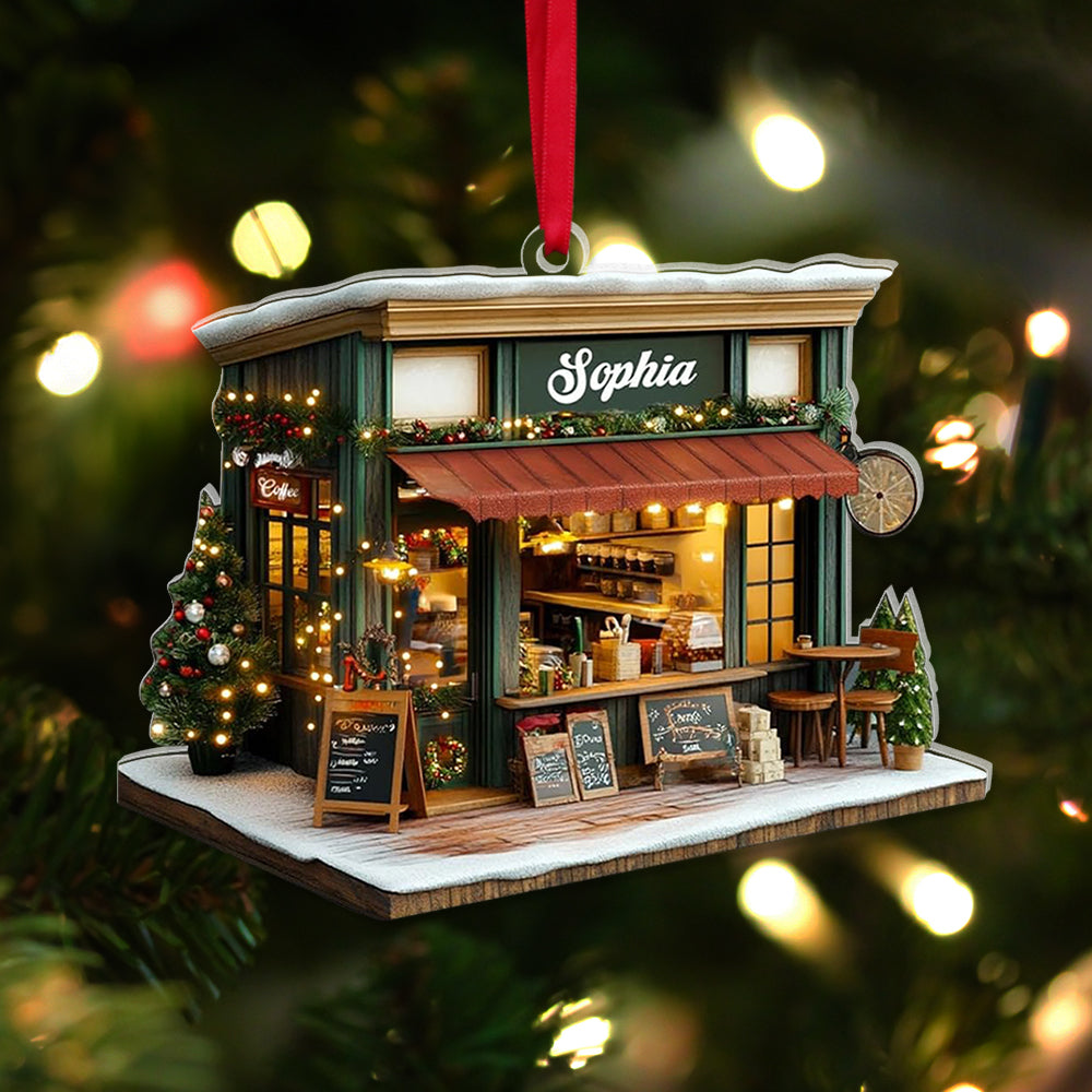 Personalized Gifts For Her Ornament Coffee Shop 01tglu211124 - Ornament - GoDuckee