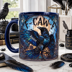 Attitude Raven Accent Mug, Personalized Gifts For Gothic Occult Lovers 03qhlu010826