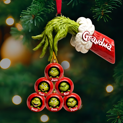 Green Monster Family Ornament - Personalized Gifts For Family Christmas Ornament 05QHLU170925
