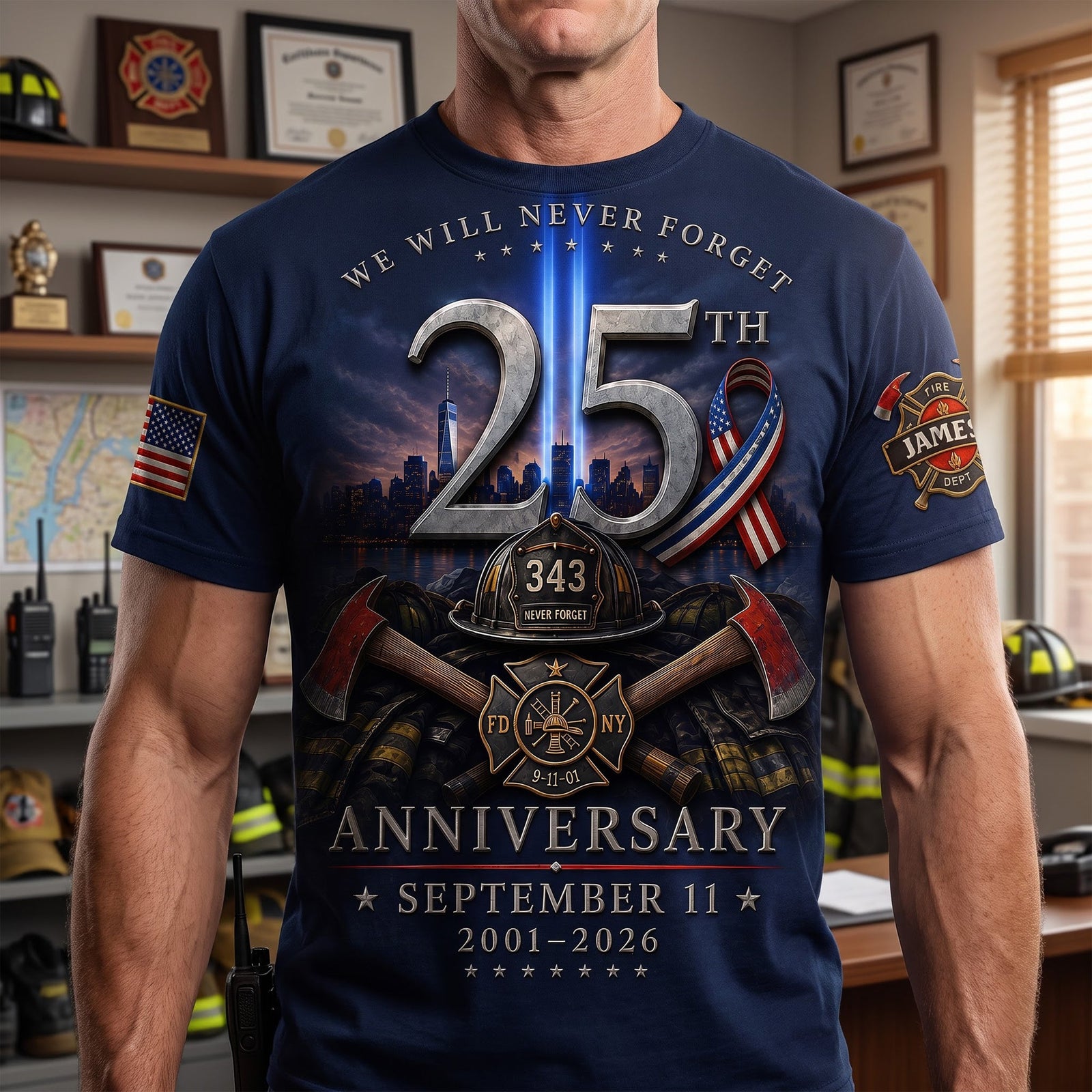 We Will Never Forget Shirt - Personalized Gifts For Firefighter 03naqn030826