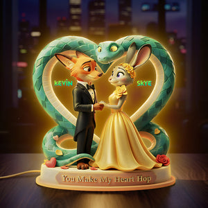 Romantic Woodland Couple Light Box - Personalized Gift For Couples 02PGTA011225