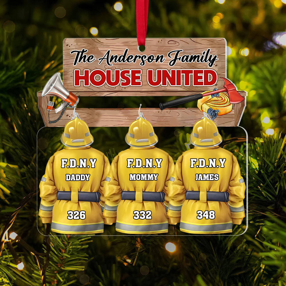 Personalized Gift For Firefighter Family Christmas Ornament 03HUPU171024 - Ornament - GoDuckee