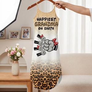 Happiest Mom On Earth Suspender Maxi Dress - Personalized Gifts For Moms 03naqn260326