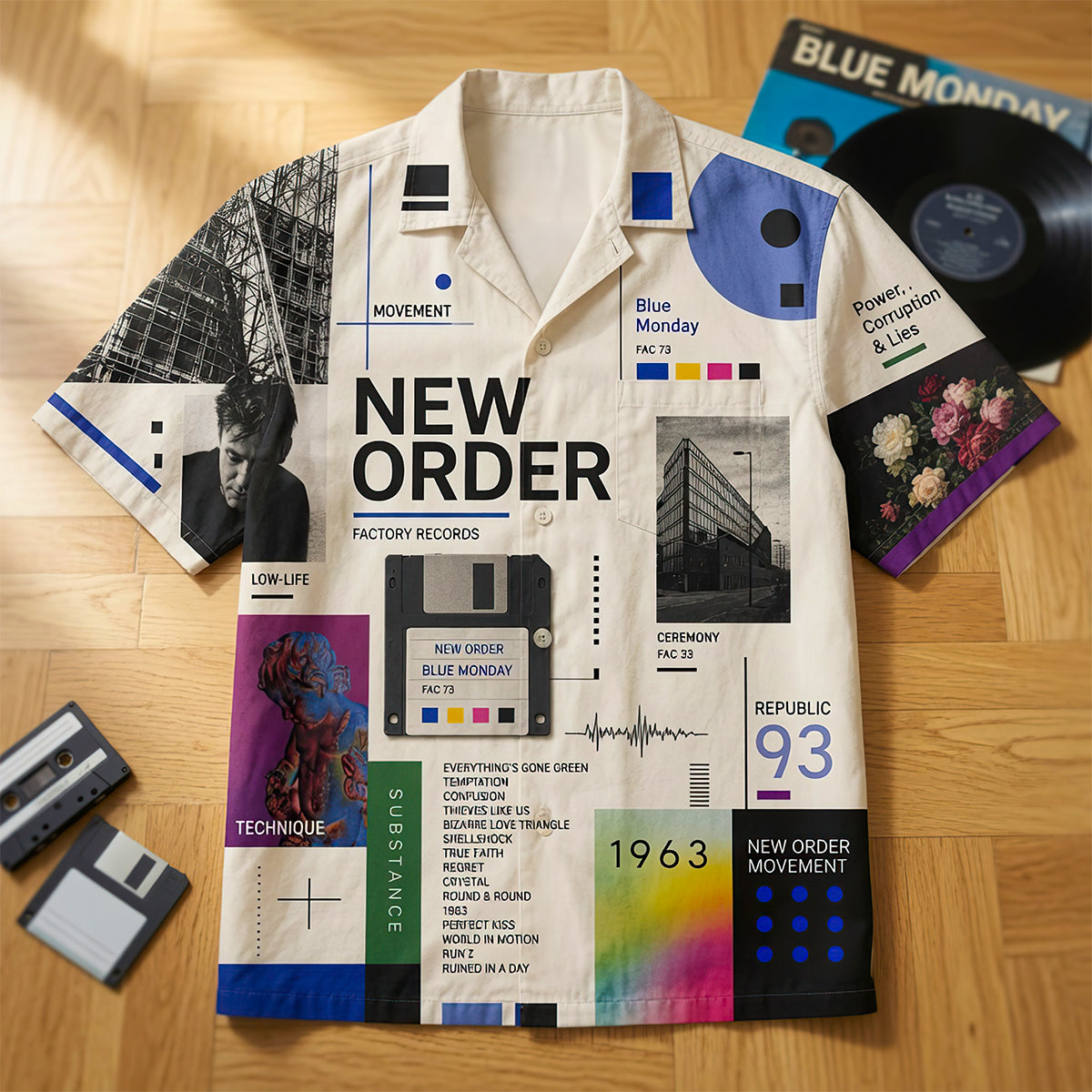 Vintage New Order Band Hawaiian Shirt, Personalized Gifts 02NADT100726