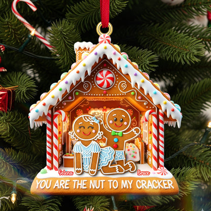 Personalized Gifts For Christmas, Naughty Couple Gingerbread Custom Shape Acrylic Ornament 02pgmg180925