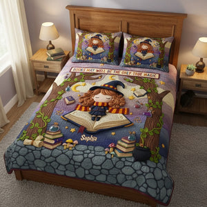 Book Girl Quilt Bed Set - Personalized Gifts For Book Lovers 06patn271125