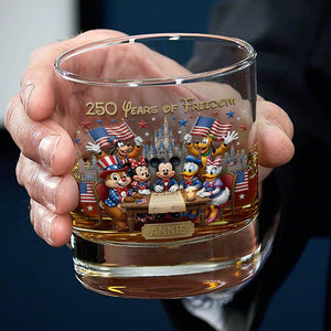 250th Anniversary Round Glass - Personalized Gifts For Patriotics Glass 03TYTA080626