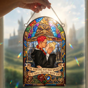 Fantasy Wizard Couple Suncatcher Ornament - Personalized Gifts For Couple 04hudt300526
