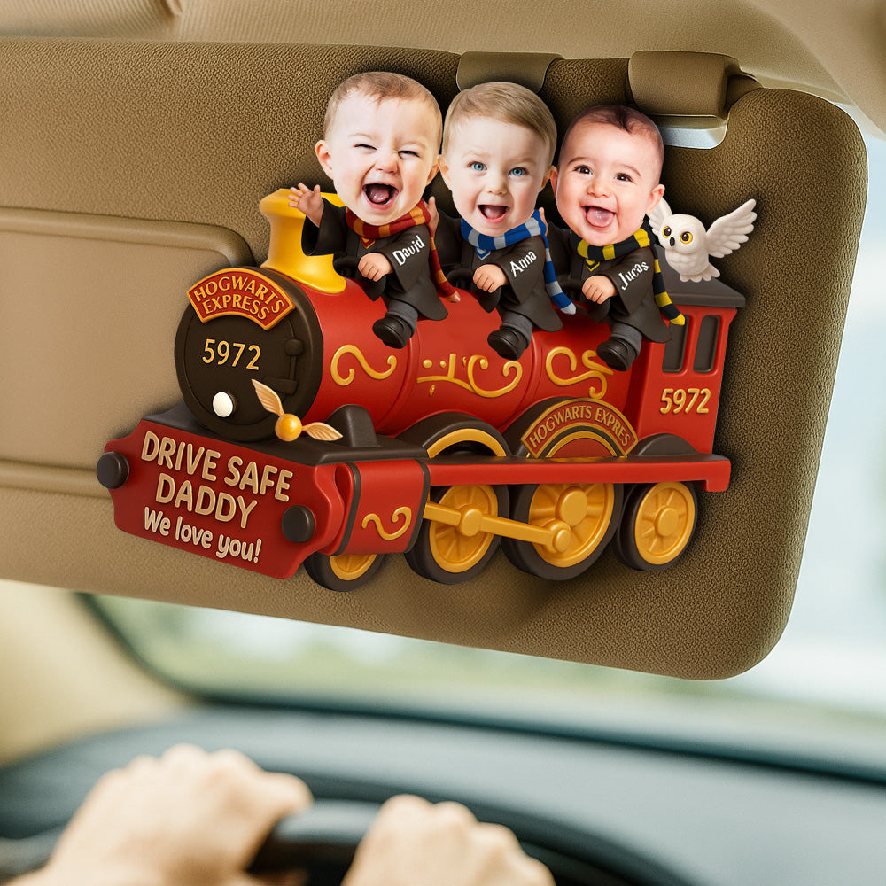 Drive Safe Daddy Car Visor Clip - Custom Photo Gifts For Dad 05natn310525
