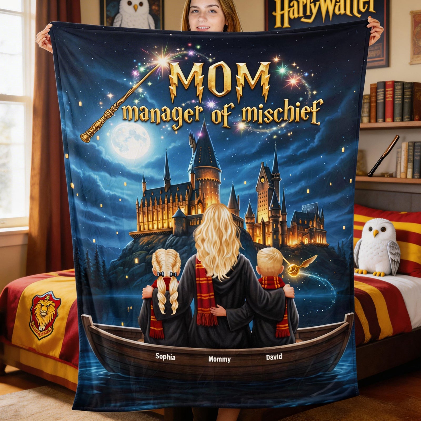 Mom Manager Of Kid Blanket - Personalized Gifts For Mother 02huqn010426