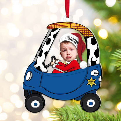 Custom Photo Gifts For Kids Driving Car Acrylic Ornament 04KALU131124 - Ornament - GoDuckee