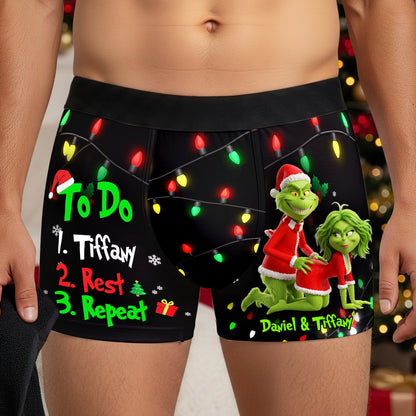 Grumpy Couple Christmas Boxers - Personalized Gifts For Him 05NALU110925