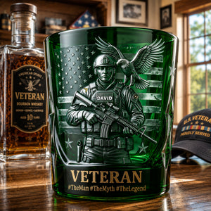 Fierce American Veteran Drinking Glass - Personalized Gifts For Veterans 01tglu290526