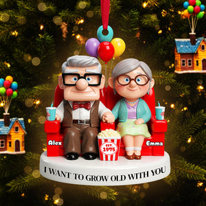 Old Couple Ornament - Personalized Gifts For Couple 02nata190825