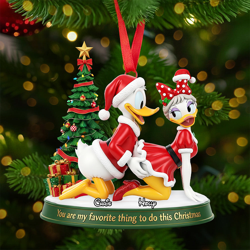 Naughty Claus Couple Christmas Ornament Personalized Gifts For Couple 04OHTA160925