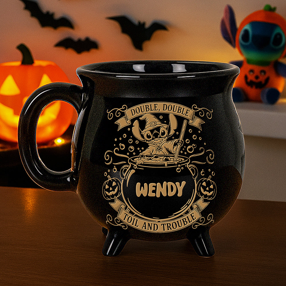 Cute Trouble Witch Cauldron Mug - Personalized Gifts For Witch Lovers 02tota210825
