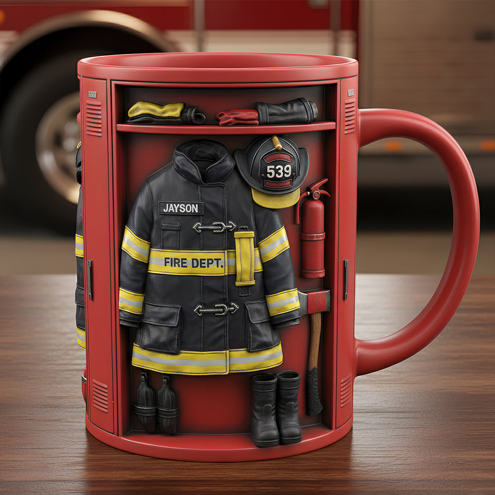 Firefighter Locker Mug - Personalized Gifts For Firefighter 04KIDT201225
