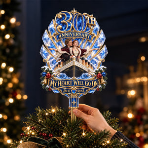 Timeless Love 30th Anniversary Tree Topper - Personalized Christmas Gift For Couples 03HADT100926