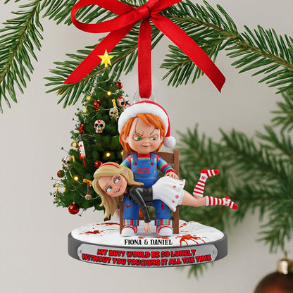 Mischievous Doll Couple Ornament -  Personalized Christmas Gifts For Couple 01NALU090925