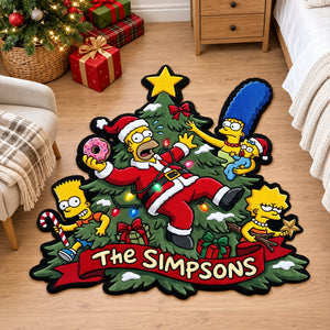 Cheerful Cartoon Family Doormat - Personalized Christmas Gift For Family 02HAQN031026