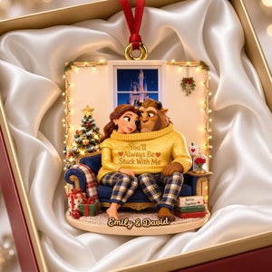 Cozy In Love Christmas Ornament - Personalized Gifts For Couple 08qhdh150926