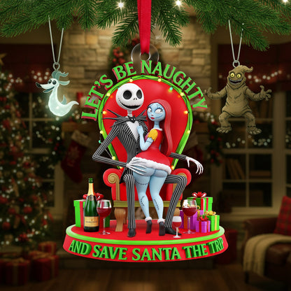 Let’s Be Naughty Couple Ornament - Personalized Christmas Gifts For Couple 03OHLU090925