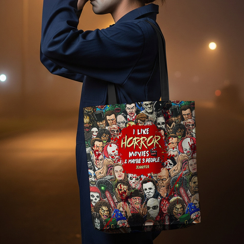 Halloween Horror Characters Tote Bag Personalized Gifts For Movie Fans 02HUDT200825