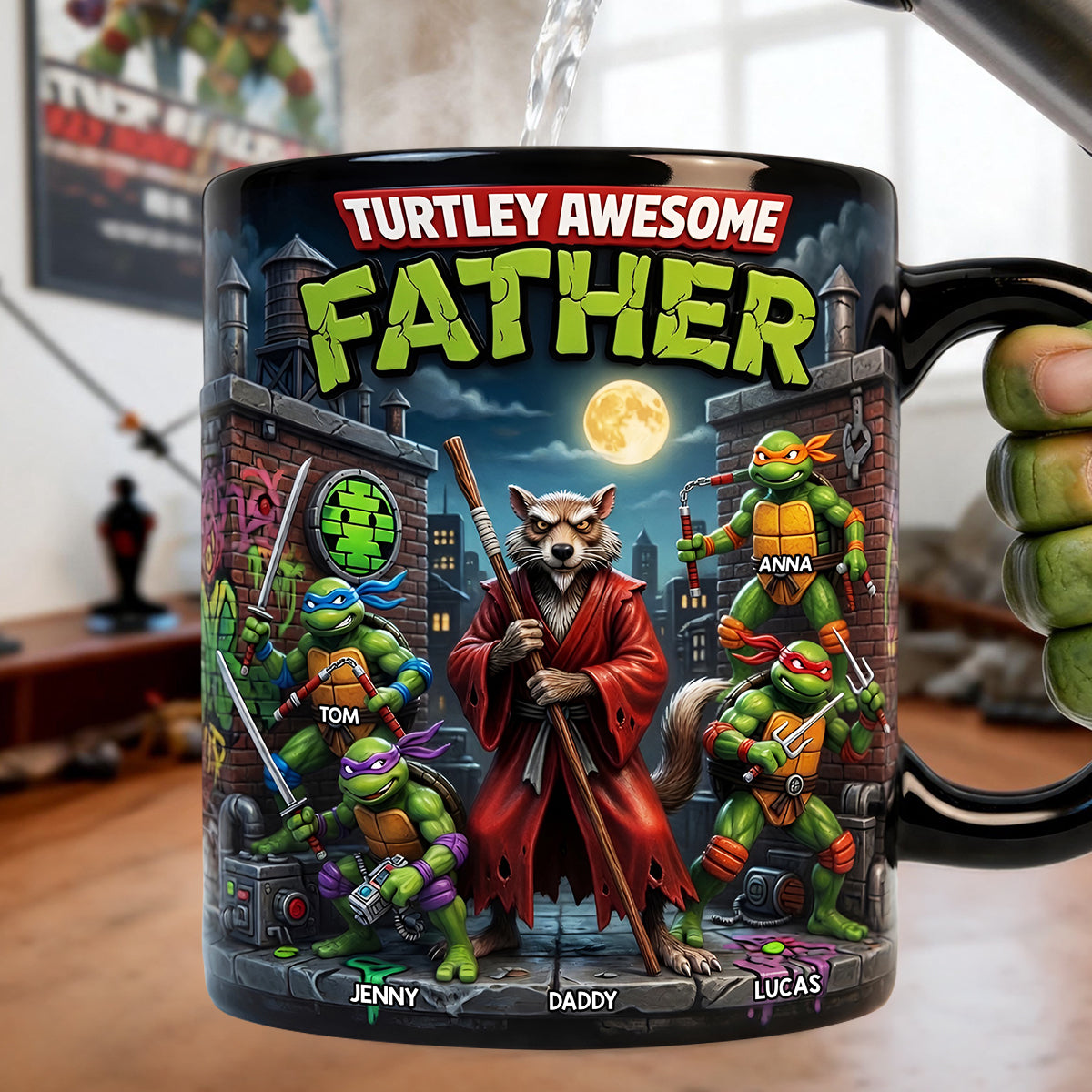 Awesome Father Magic Ceramic Mug - Personalized Gifts For Dad 04TYDT190526