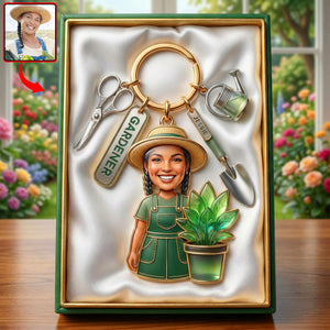 Custom Photo Gifts For Gardeners Keychain With Charms 06paqn250326