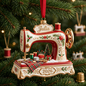 Sew Merry & Bright Christmas Ornament - Personalized Gifts For Sewing Lovers 01PGLU141026