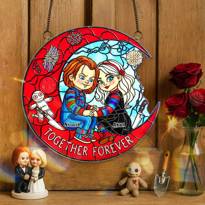 Horror Couple Suncatcher Ornament - Personalized Gifts For Couple 02HUMG110825