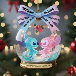 Cute Alien Couple Ornament, Personalized Gifts For Couple 07QHLU300925