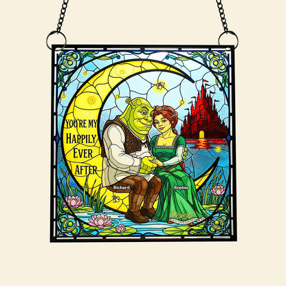 Fantasy Love Suncatcher Ornament - Personalized Gifts For Couple 01huqn110825